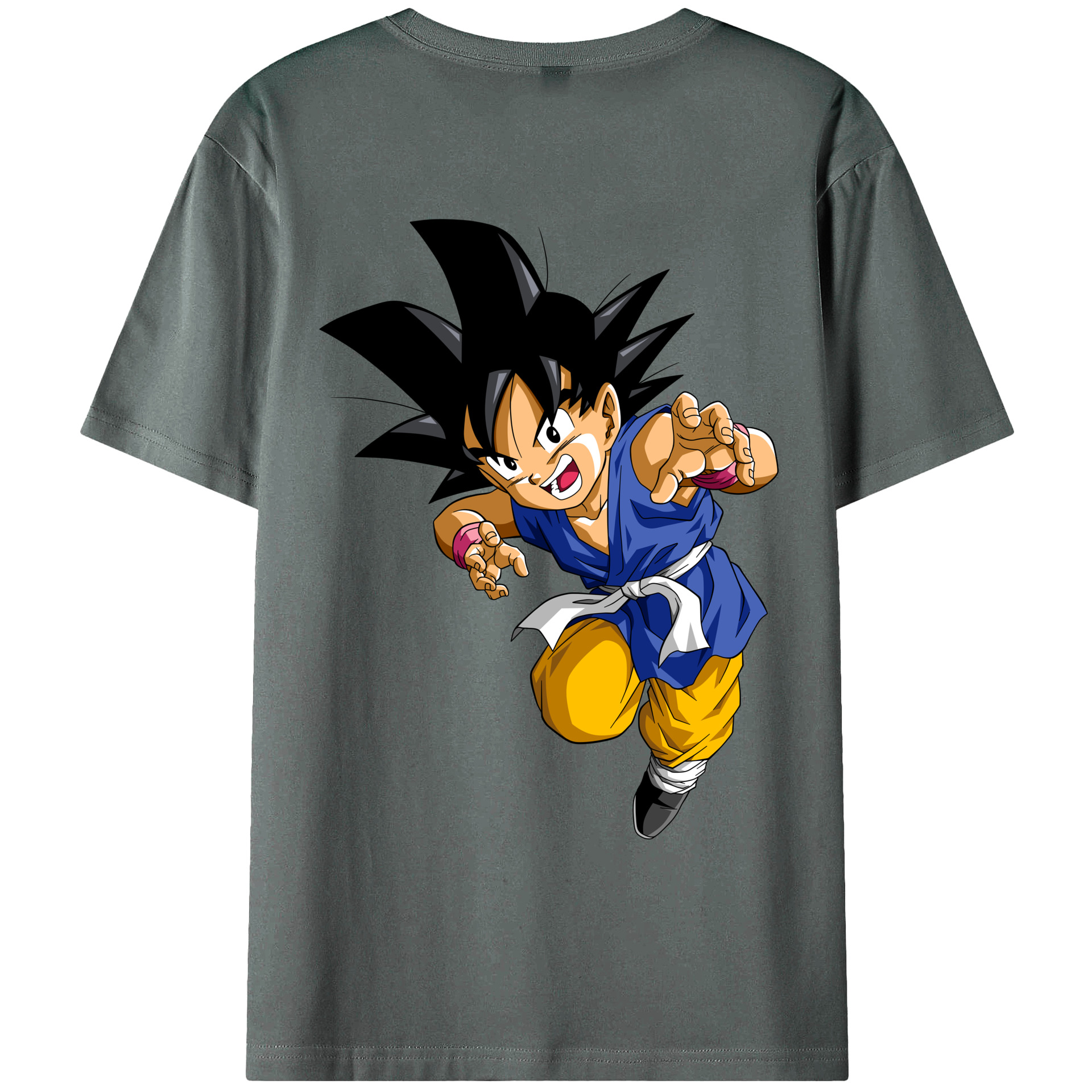 （画像用） ドラゴンボール 孫悟空（そん ごくう）Son Goku カカロット DRAGON BALL Kakarotto 綿100％ メンズ半袖Tシャツ（バックプリント） 通気性